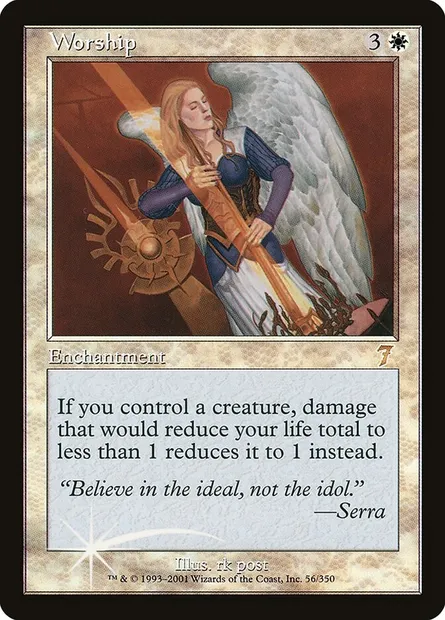 Adoration, carte Magic 7ED 56★ — extension Septième Edition