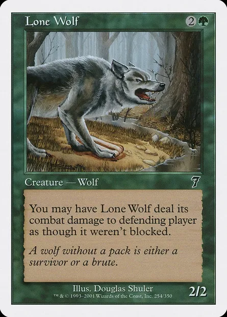 Lone Wolf, Magic card 7ED 254 — Seventh Edition set
