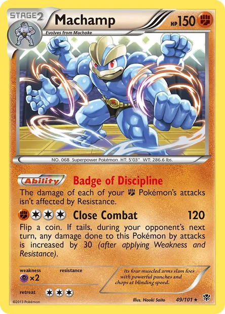 Machamp, Pokémon card PLB 49 — Plasma Blast set