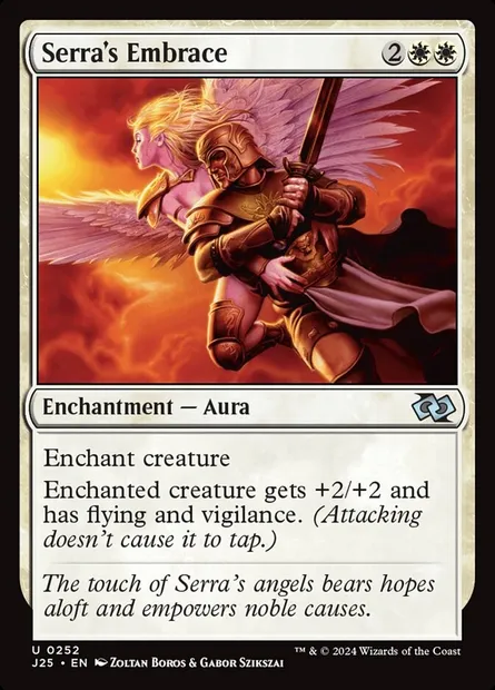 Serra's Embrace, Magic card J25 252 — Foundations Jumpstart set