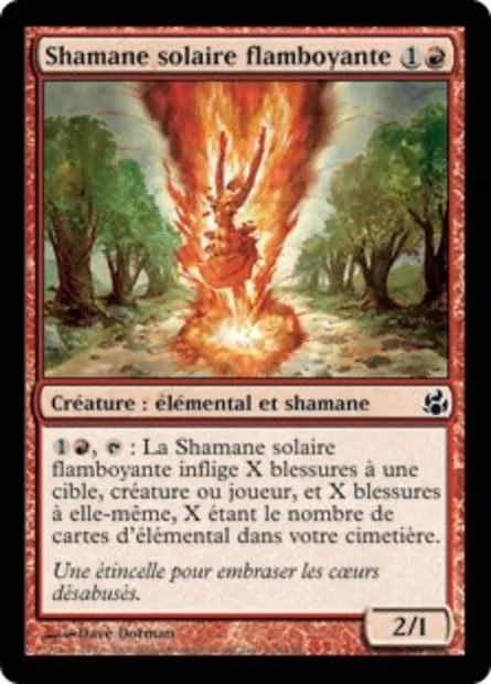 Shamane solaire flamboyante, carte Magic MOR 108 — extension Leveciel