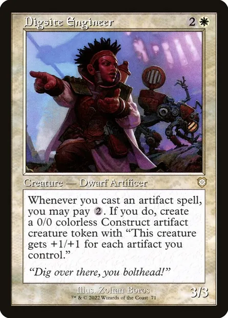 Digsite Engineer, Magic card BRC 71 — The Brothers' War Commander set