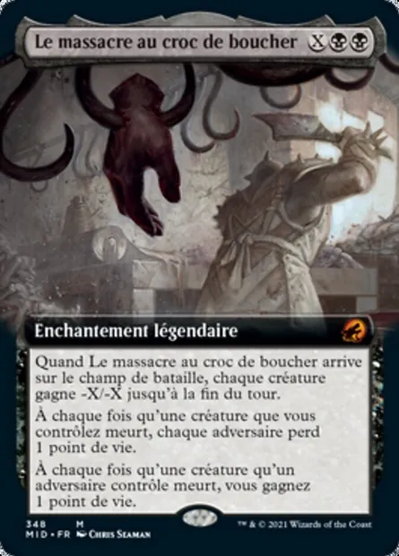 Le massacre au croc de boucher, carte Magic MID 348 — extension Innistrad : chasse de minuit