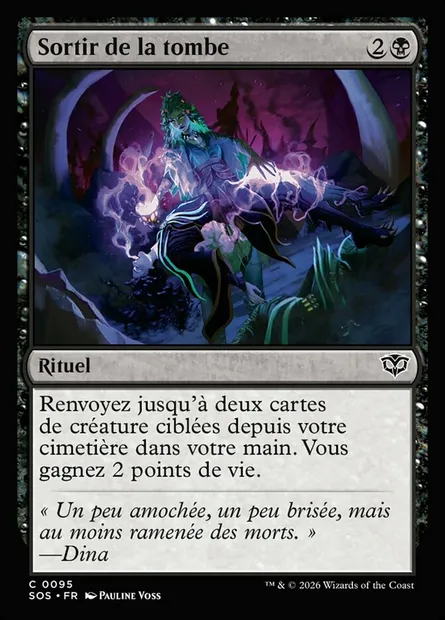 Sortir de la tombe, carte Magic SOS 95 — extension Secrets of Strixhaven