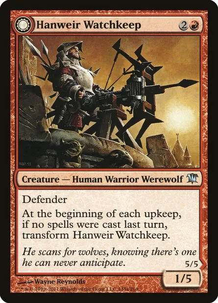 Hanweir Watchkeep // Bane of Hanweir, Magic card ISD 145 — Innistrad set