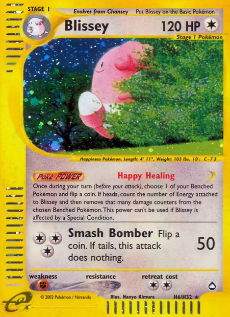 Leuphorie, carte Pokémon AQ H06 — extension Aquapolis