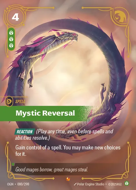 Mystic Reversal, Riftbound card OGN 080 — Origins set