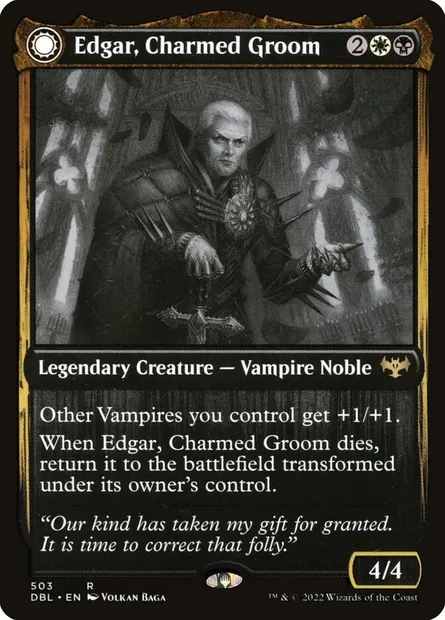 Edgar, Charmed Groom // Edgar Markov's Coffin, Magic card DBL 503 — Innistrad: Double Feature set
