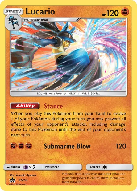 Lucario, Pokémon card SM 54 — SM Black Star Promos set