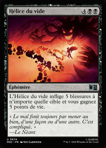Hélice du vide, carte Magic MSC 674 — extension Marvel Super Heroes Commander