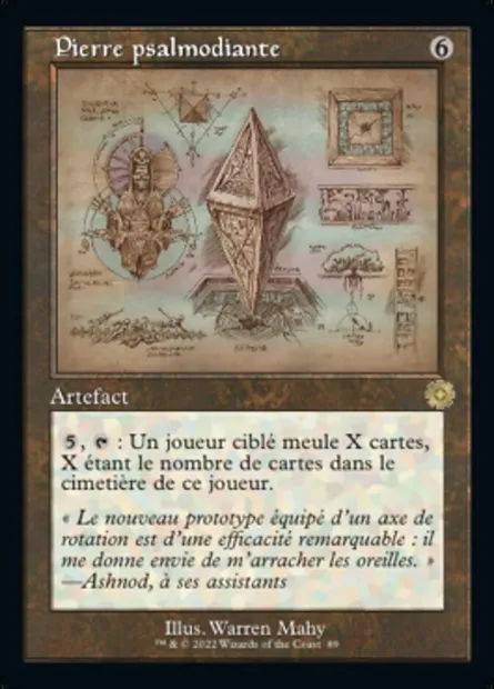 Pierre psalmodiante, carte Magic BRR 89 — extension The Brothers' War Retro Artifacts
