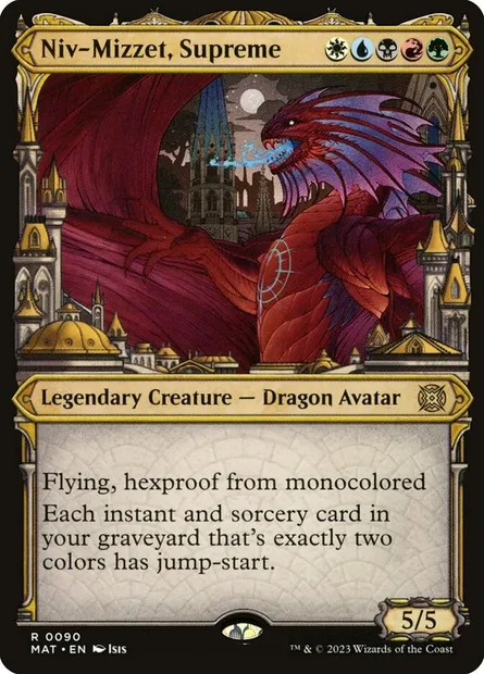 Niv-Mizzet, Supreme, Magic card MAT 90 — March of the Machine: The Aftermath set
