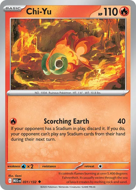 Chi-Yu, Pokémon card MEG 031 — Mega Evolution set