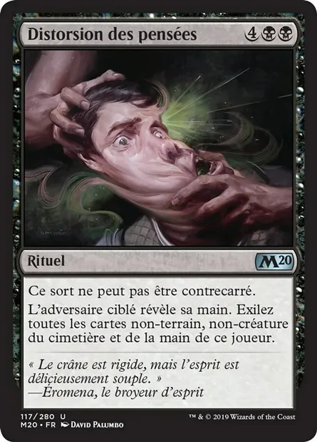 Distorsion des pensées, carte Magic M20 117 — extension Core Set 2020