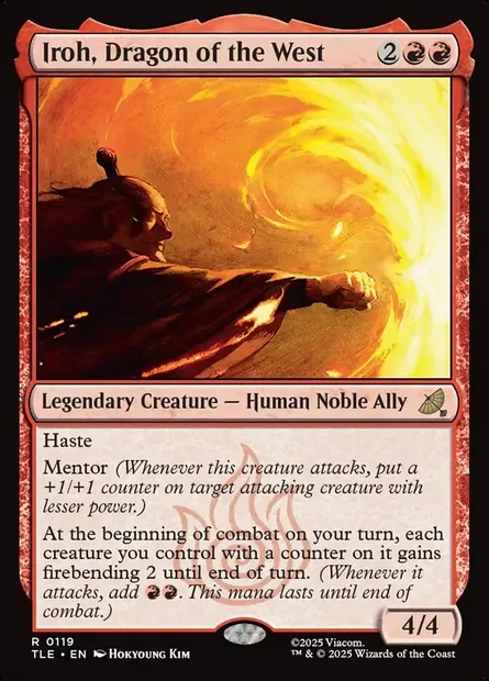 Iroh, Dragon of the West, Magic card TLE 119 — Avatar: The Last Airbender Eternal set