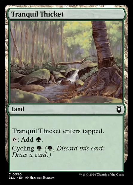 Tranquil Thicket, Magic card BLC 350 — Bloomburrow Commander set