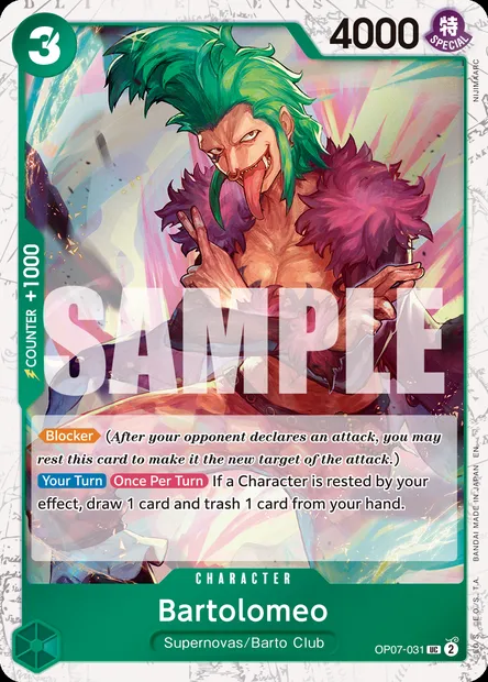Bartolomeo, One Piece card OP07-031 — 500 YEARS IN THE FUTURE set