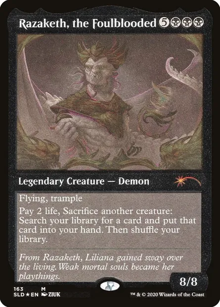 Razaketh, the Foulblooded, Magic card SLD 163★ — Secret Lair Drop set