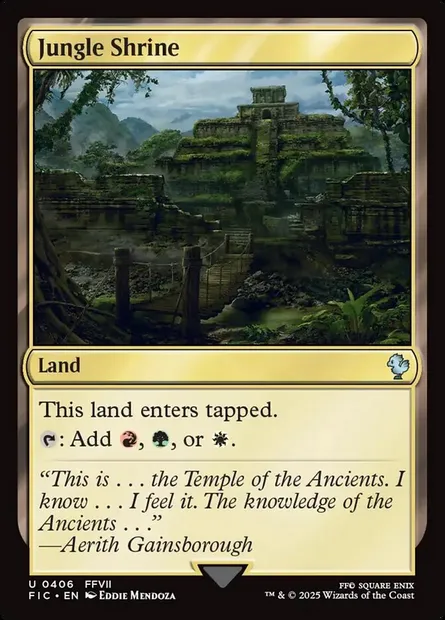 Jungle Shrine, Magic card FIC 406 — Final Fantasy Commander set