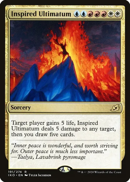 Inspired Ultimatum, Magic card IKO 191 — Ikoria: Lair of Behemoths set