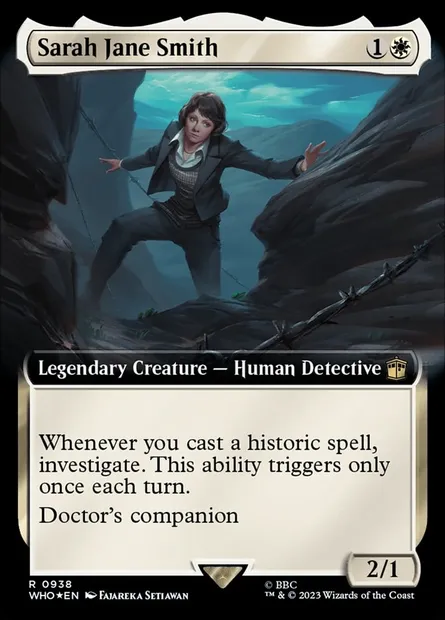 Sarah Jane Smith, carte Magic WHO 938 — extension Doctor Who