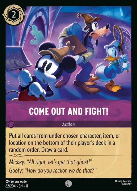 Come Out and Fight!, Disney Lorcana card CH11-062 — Winterspell set