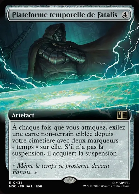 Plateforme temporelle de Fatalis, carte Magic MSC 431 — extension Marvel Super Heroes Commander