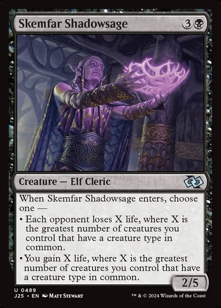Skemfar Shadowsage, Magic card J25 489 — Foundations Jumpstart set