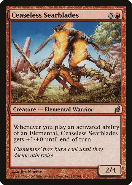 Ceaseless Searblades, Magic card LRW 158 — Lorwyn set