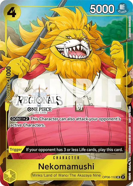 Nekomamushi, One Piece card OP06-110 — WINGS OF THE CAPTAIN set