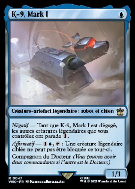 K-9, Mark I, carte Magic WHO 47 — extension Doctor Who