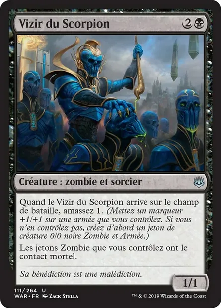 Vizir du Scorpion, carte Magic WAR 111 — extension La guerre des Planeswalkers