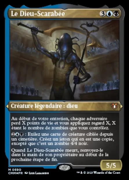 Le Dieu-Scarabée, carte Magic CMM 590 — extension Commander Masters