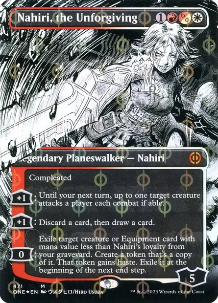 Nahiri, the Unforgiving, Magic card ONE 471 — Phyrexia: All Will Be One set