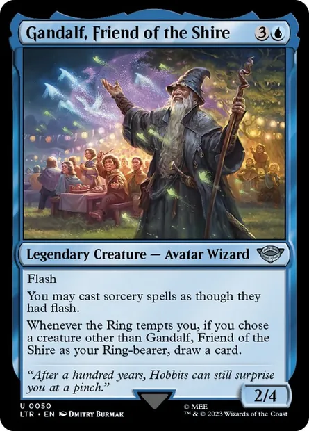 Gandalf, Friend of the Shire, Magic card LTR 50 — The Lord of the Rings: Tales of Middle-earth set