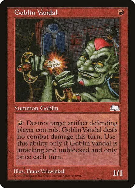 Goblin Vandal, Magic card WTH 105 — Weatherlight set