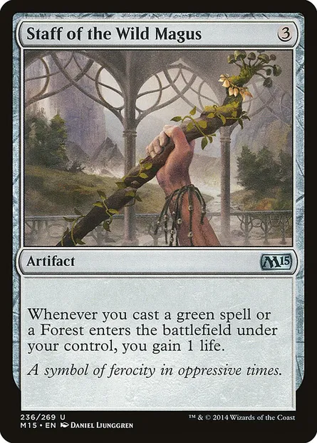 Staff of the Wild Magus, Magic card M15 236 — Magic 2015 set