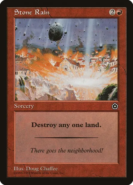 Stone Rain, Magic card P02 117 — Portal Second Age set