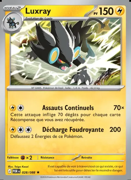 Luxray, carte Pokémon POR 028 — extension Équilibre Parfait