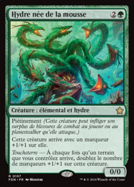 Hydre née de la mousse, carte Magic FDN 107 — extension Foundations