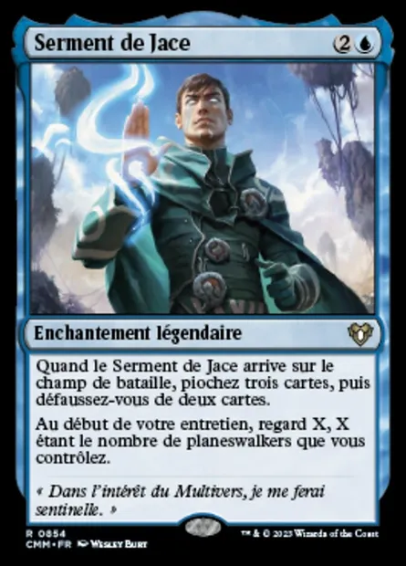 Serment de Jace, carte Magic CMM 854 — extension Commander Masters