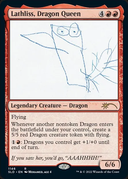 Lathliss, Dragon Queen, Magic card SLD 1146 — Secret Lair Drop set