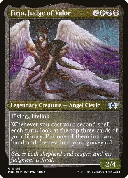 Firja, Judge of Valor, Magic card MUL 105 — Multiverse Legends set