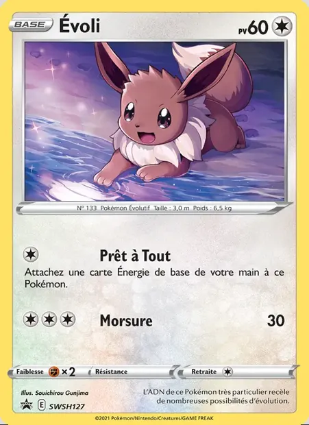Évoli, carte Pokémon SWSH 127 — extension Promo SWSH