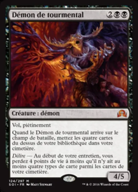 Démon de tourmental, carte Magic SOI 124 — extension Ténèbres sur Innistrad