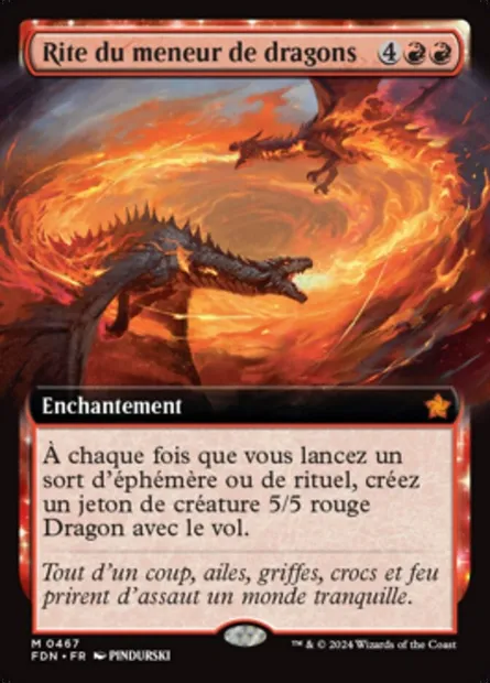 Rite du meneur de dragons, carte Magic FDN 467 — extension Foundations