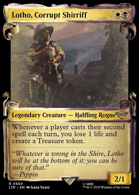 Lotho, Corrupt Shirriff, Magic card LTR 664 — The Lord of the Rings: Tales of Middle-earth set