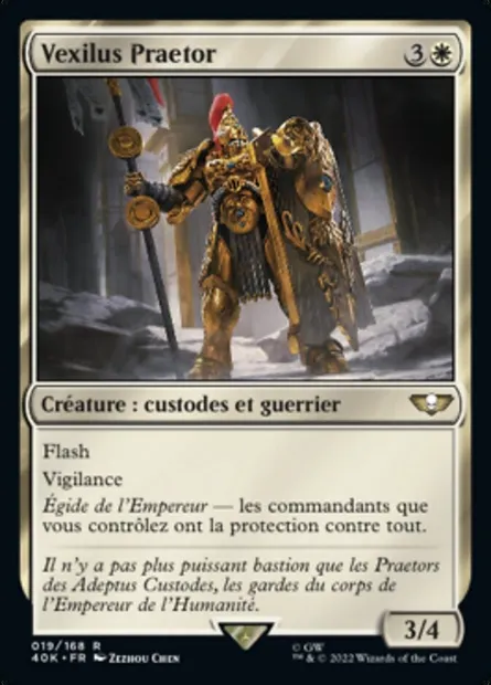 Vexilus Praetor, carte Magic 40K 19 — extension Warhammer 40,000 Commander