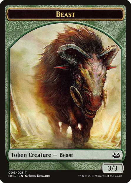 Beast, carte Magic TMM3 9 — extension Modern Masters 2017 Tokens