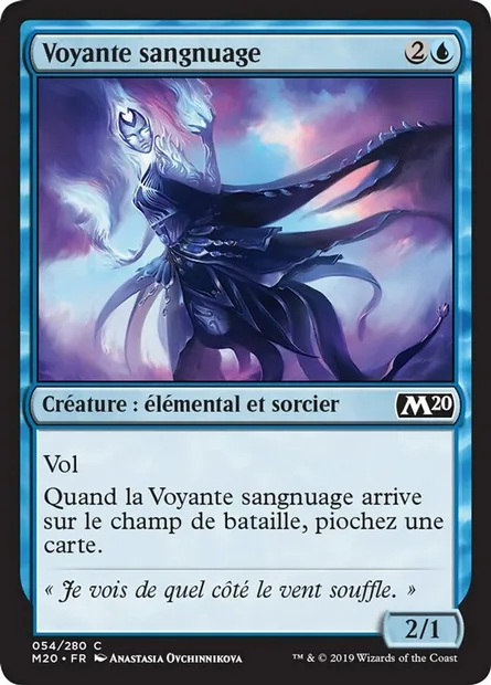 Voyante sangnuage, carte Magic M20 54 — extension Core Set 2020